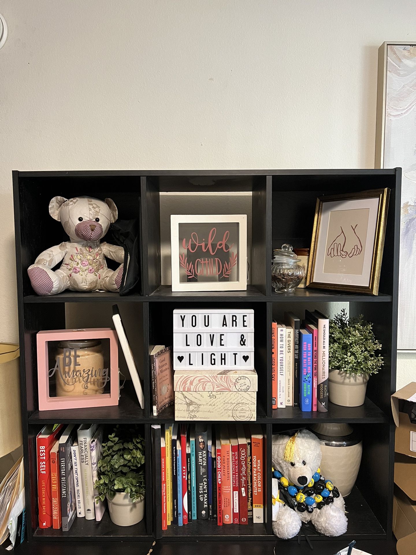 Black Organizer Shelf with 9 Spaces