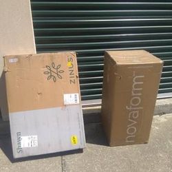 Full Size Set New Novaform Mattess And Frame 