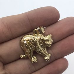 Gold Pendant 10K Jaguar New 