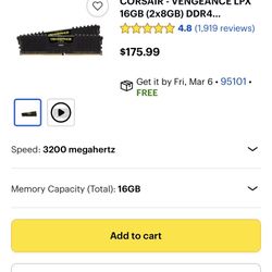 16gb 3200MHZ Ddr4 Ram