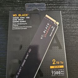  Sandisk WD_BLACK SN850X Internal NVMe 2TB SSD Gen4 7300 MB/s New Sealed