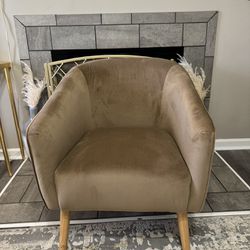 New Brown Velvet Chair 