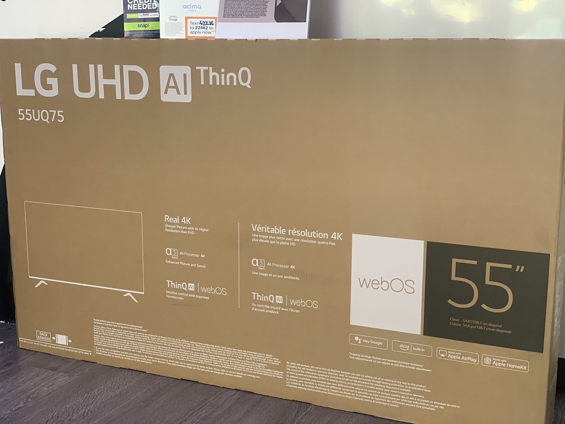 LG UHD AI THINQ  55” Inches TV 🖥️ With Features Like GOOGLE,  ALEXA, APPLE AIR PLAY