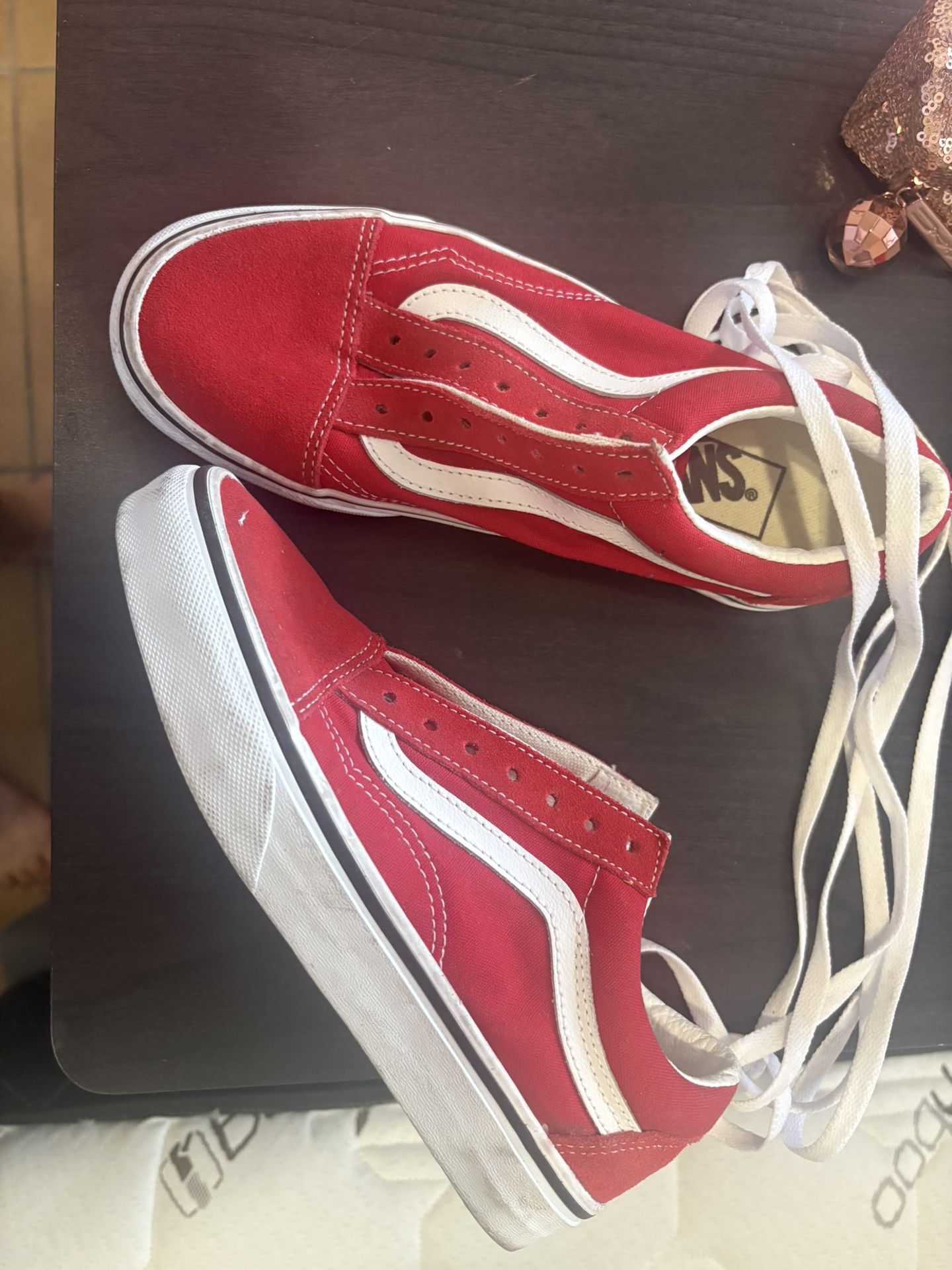 Red Vans Size 4 Men’s 5.5 Women’s