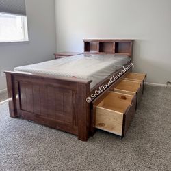 Twin Bed And Mattress With Drawers 
