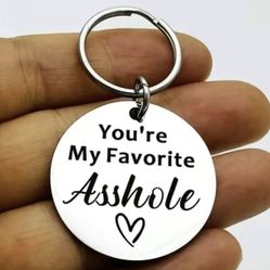 New! You’re My Favorite A Hole Keychain Boyfriend Husband Gifts For Him w Gift Bag