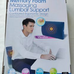 HealthTouch Memory Foam Massager Lumbar Support Contoured Ergonomic Design