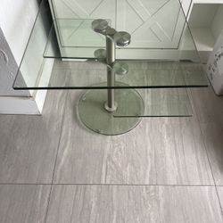Glass End Table 