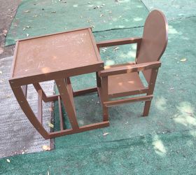 Toddlers wood table with chair/rocker