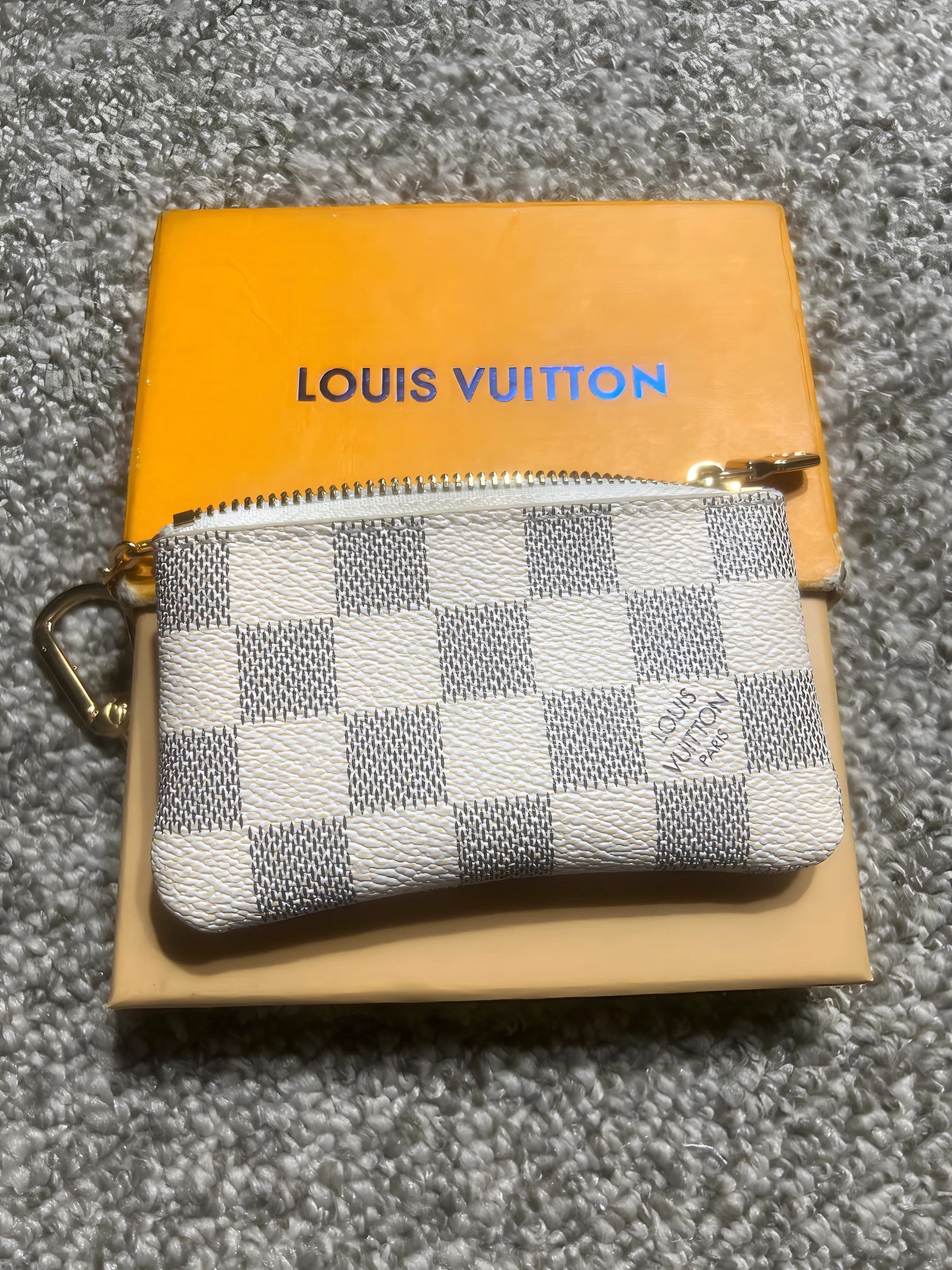Louis Vuitton Damier Azur Key Pouch | Authentic | Chain Wallet