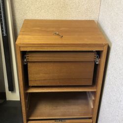 File Cabinet with Locking Sliding Door