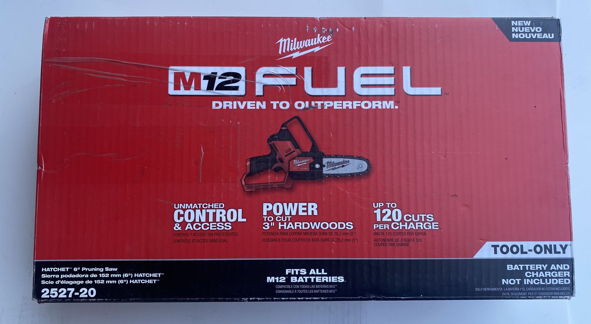 M13- Milwaukee M12 FUEL 6 in. 12V Lithium-Ion Brushless Electric Cordless Battery Pruning Saw HATCHET (Tool-Only)