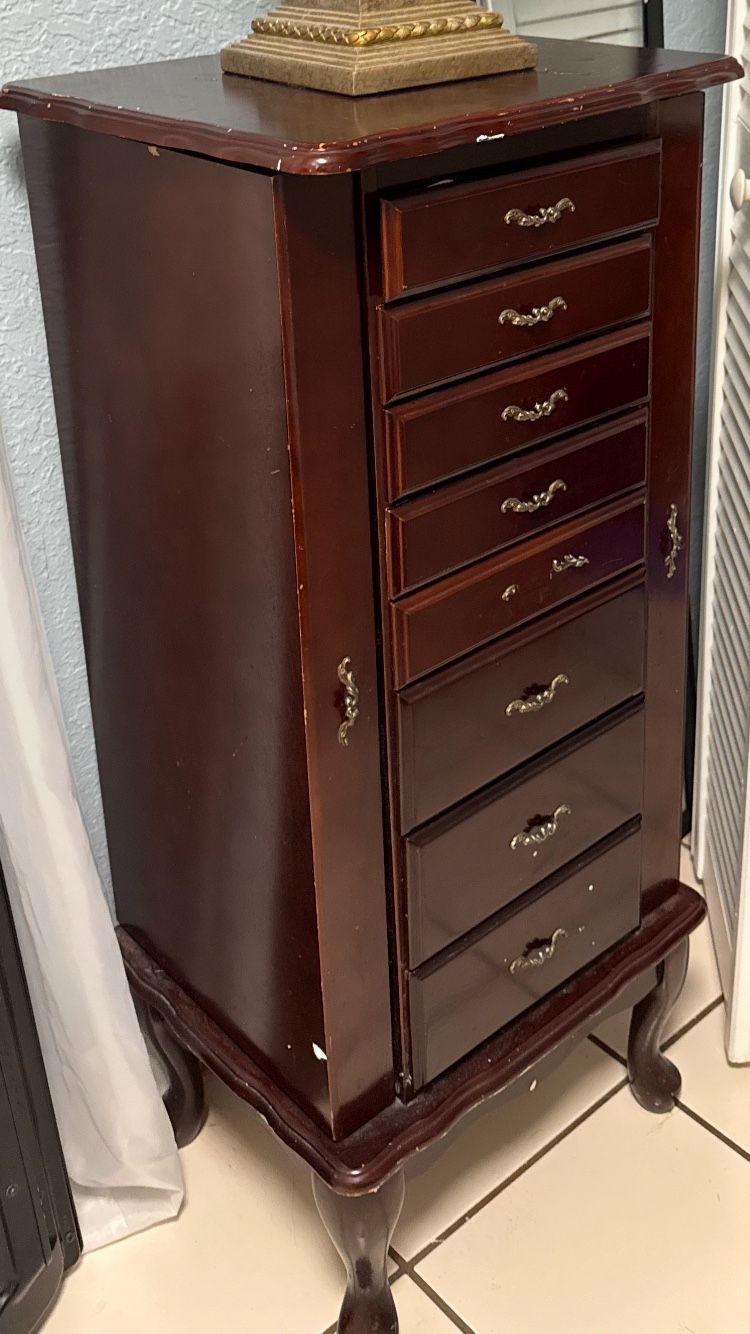 Jewelry Tall Dresser Hidden Compartments $50 Delivery Available!