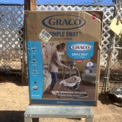 New Graco Simple Sway 2-in-1 Infant Baby Swing, Emersyn