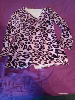 Halloween Top  Leorpard Pink Size XL 