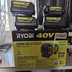 Ryobi 40v Power station 3000 Watts With 4 6ah batteries