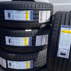 235/40/18 GOODYEAR  SET OF NEW TIRES INSTALLED  AND BALANCED, 4 LLANTAS NUEVAS INSTALADAS Y BALANCEADAS 