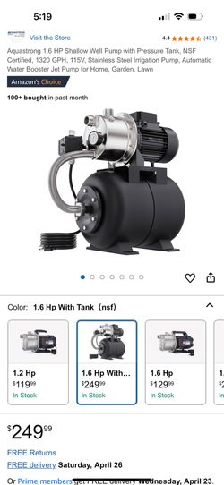 Well Pump With Pressure Tank