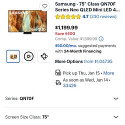 Samsung 75-Inch Class QLED Q8F 4K UHD Smart TV