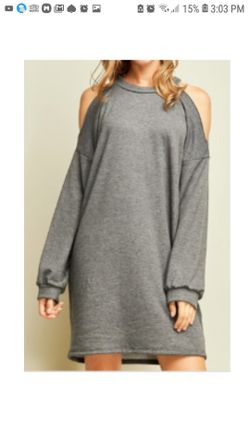 Cold shoulder sweater dress