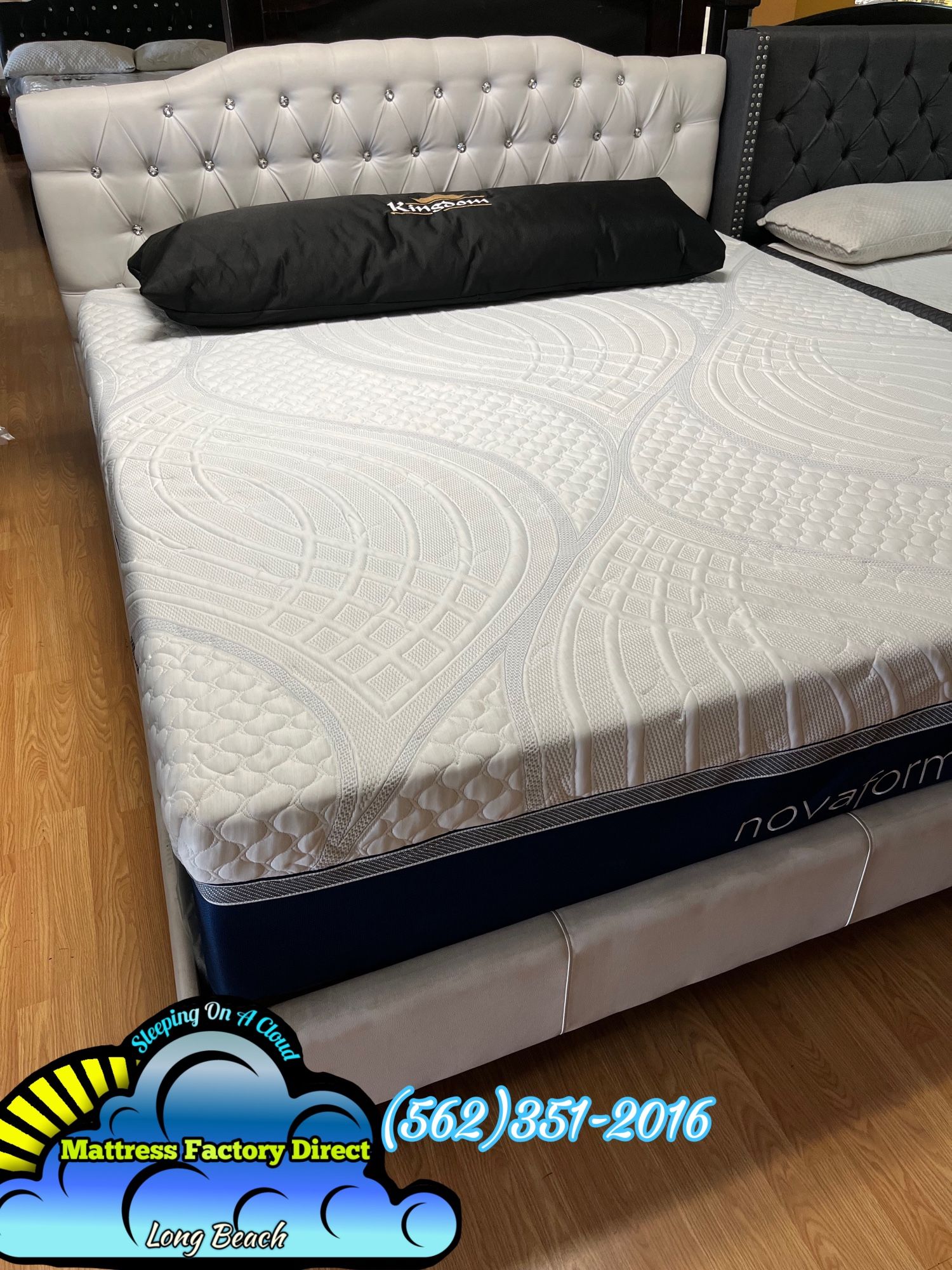 King Medium Soft Memory Foam Rolled Up Mattress Colchon