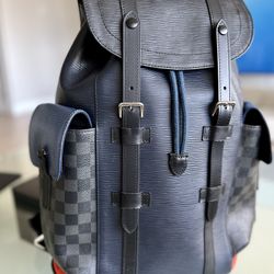 Louis Vuitton Christopher Epi Leather with Damier Graphite Pm backpack