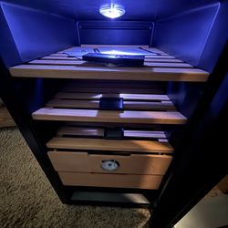 Audew Cigar Humidor (Cooler) & Cigar Oasis Excel 3.0 Electronic Humidifier