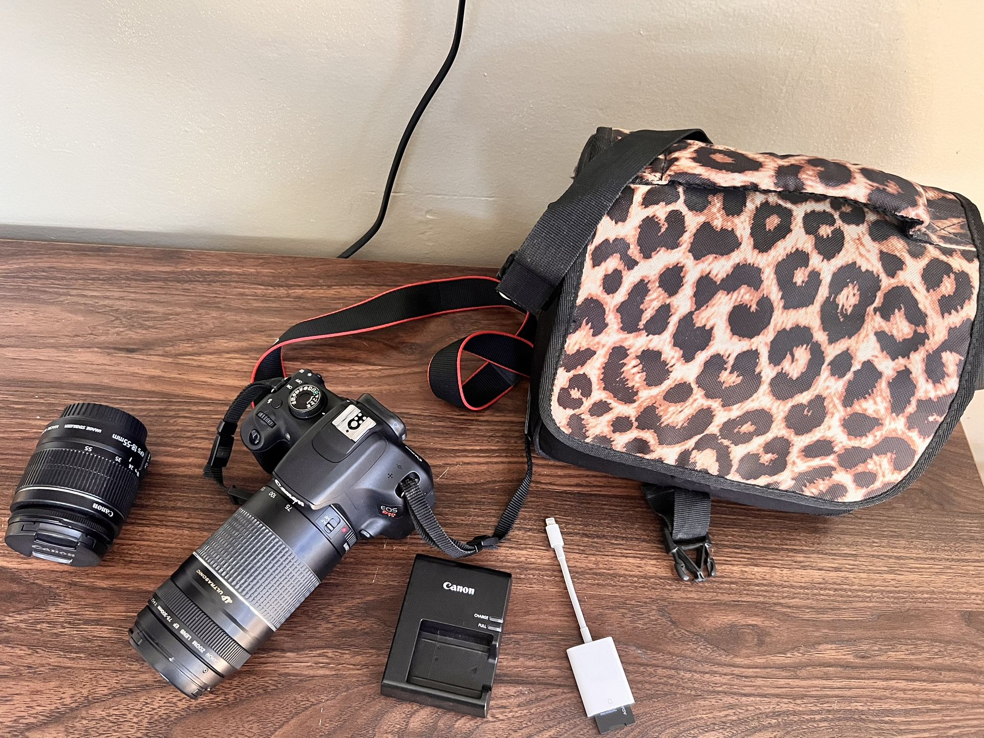 Canon Rebel T5 With 18-55mm And 75-300mm Lenses