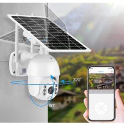 New Outdoor Solar Ptz Wifi Security Camera “No Wires To Run!”