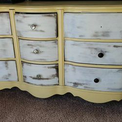 Yellow Antique Dresser