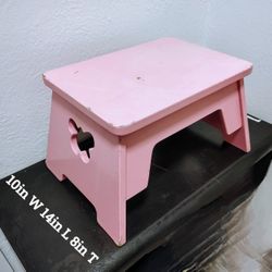 Wooden Step Stool with Butterfly Cutouts