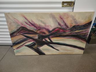 Large Abstract Oil Painting on Canvas
