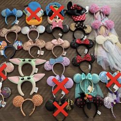 DISNEYLAND MINNIE EARS DISNEY PARKS MICKEY EARS BABY YODA ROSE GOLD JASMINE