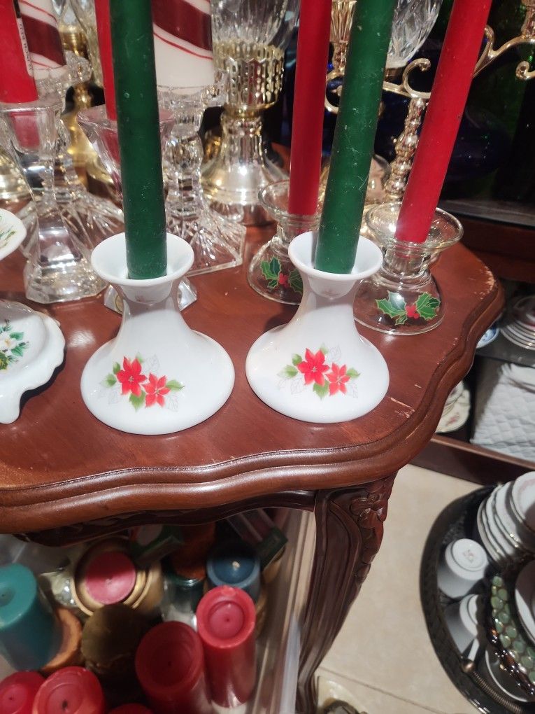 Chritmas Candle Sticks Holders Each Set 5