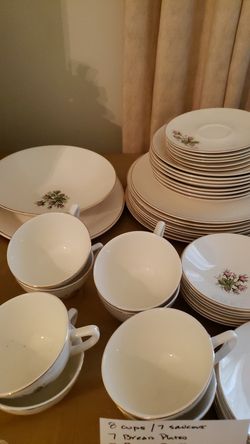 Edwin Knowles Moss Rose China Set