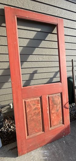 Antique solid hardwood door