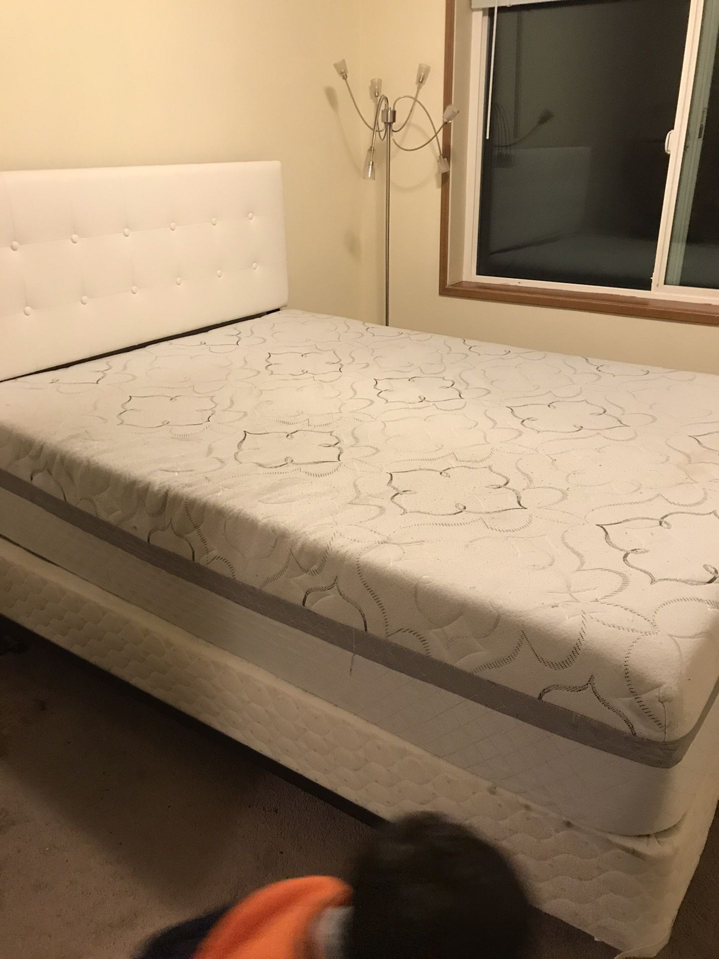 FREE queen mattress with memory foam topper
