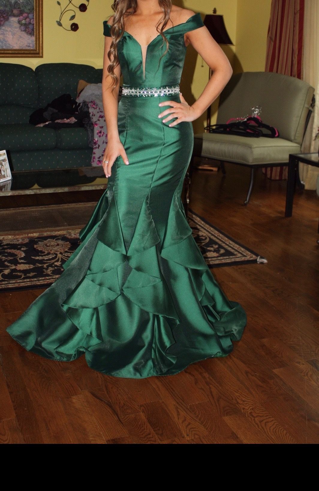 Emerald Green size 4 prom dress