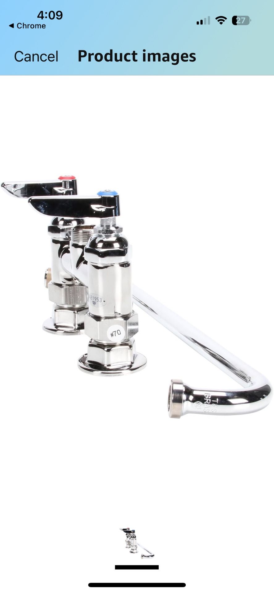 T & S commercial sink faucet