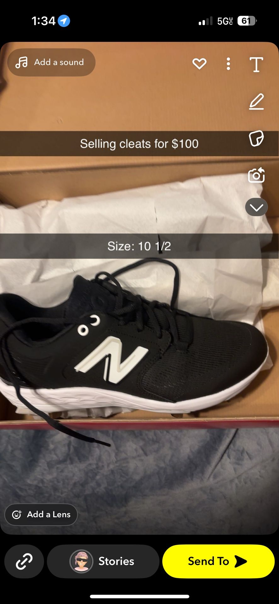 New Balance Metal Baseball Cleats.