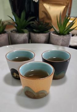 3 Vasitos De Ceramica