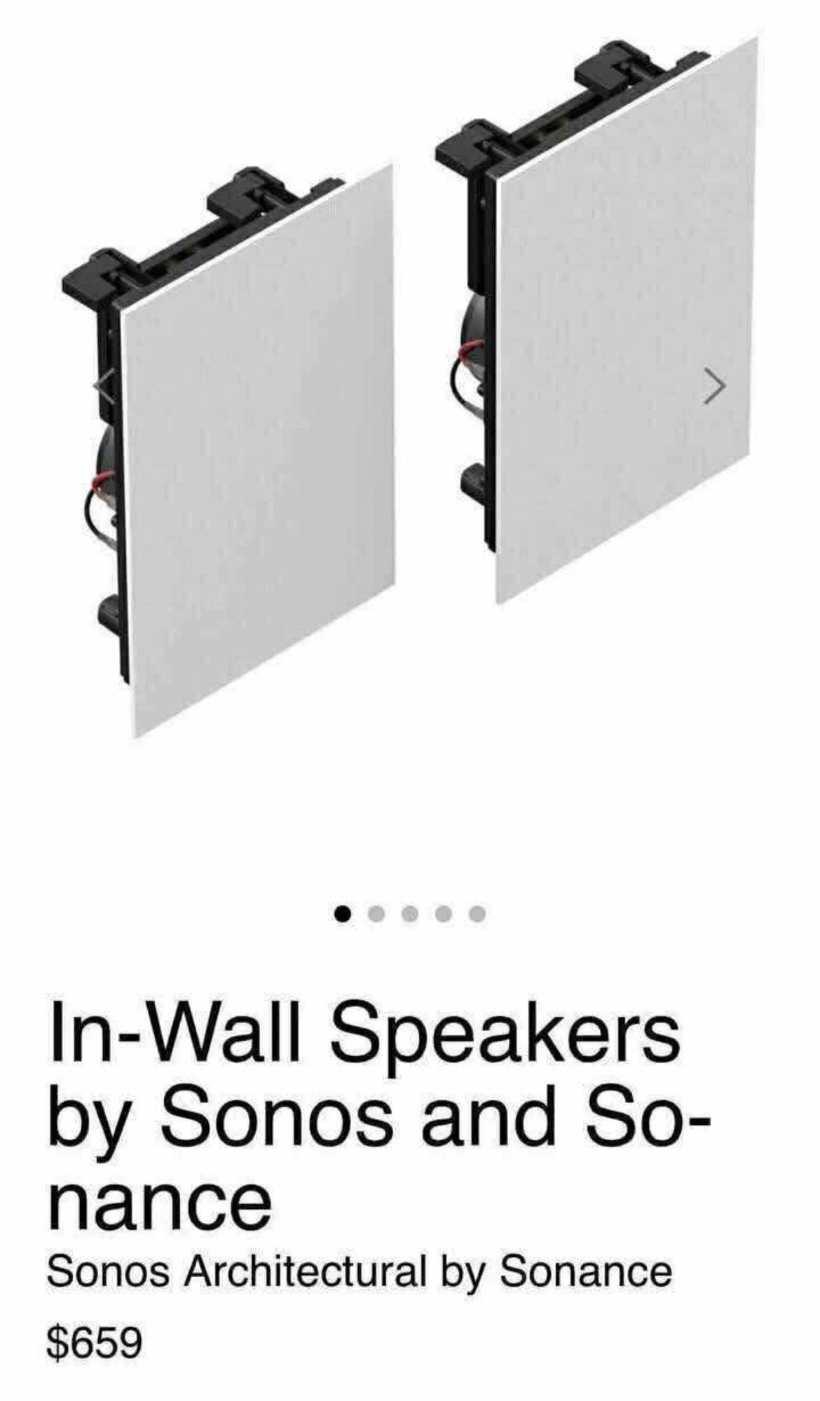 Sonos In wall Speakers (NEW)