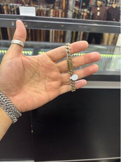 10k diamond cut Cuban bracelet