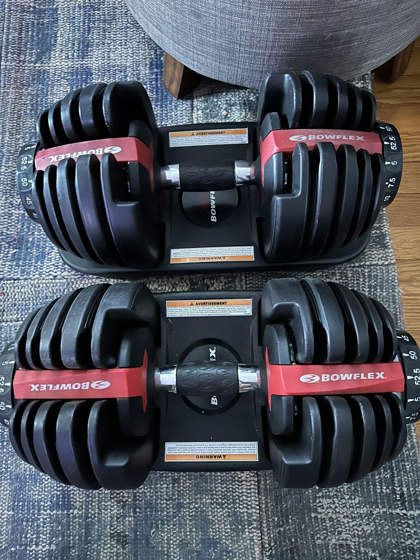 2 Bowflex SelectTech 552 Dumbbells