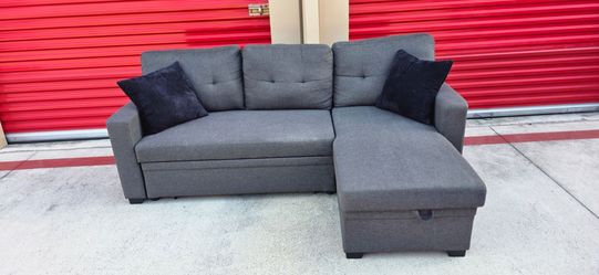 🔥Grey Couch w/ Chaise (FREE DELIVERY)🔥