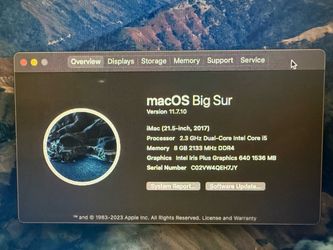 Apple iMac 21.5-inch 2017 Intel Core i5