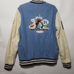 VINTAGE  WOALT DISNEY WORLD 5OTH ANIVERSARI  VARSITY JACKET  MENS SIZE MEDIUM 