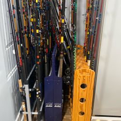FISHING REELS AND RODS