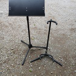 Like New Music Stand And Guitar Stand 