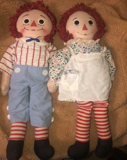 Knickerbocker Raggedy Ann and Raggedy Andy Doll Set